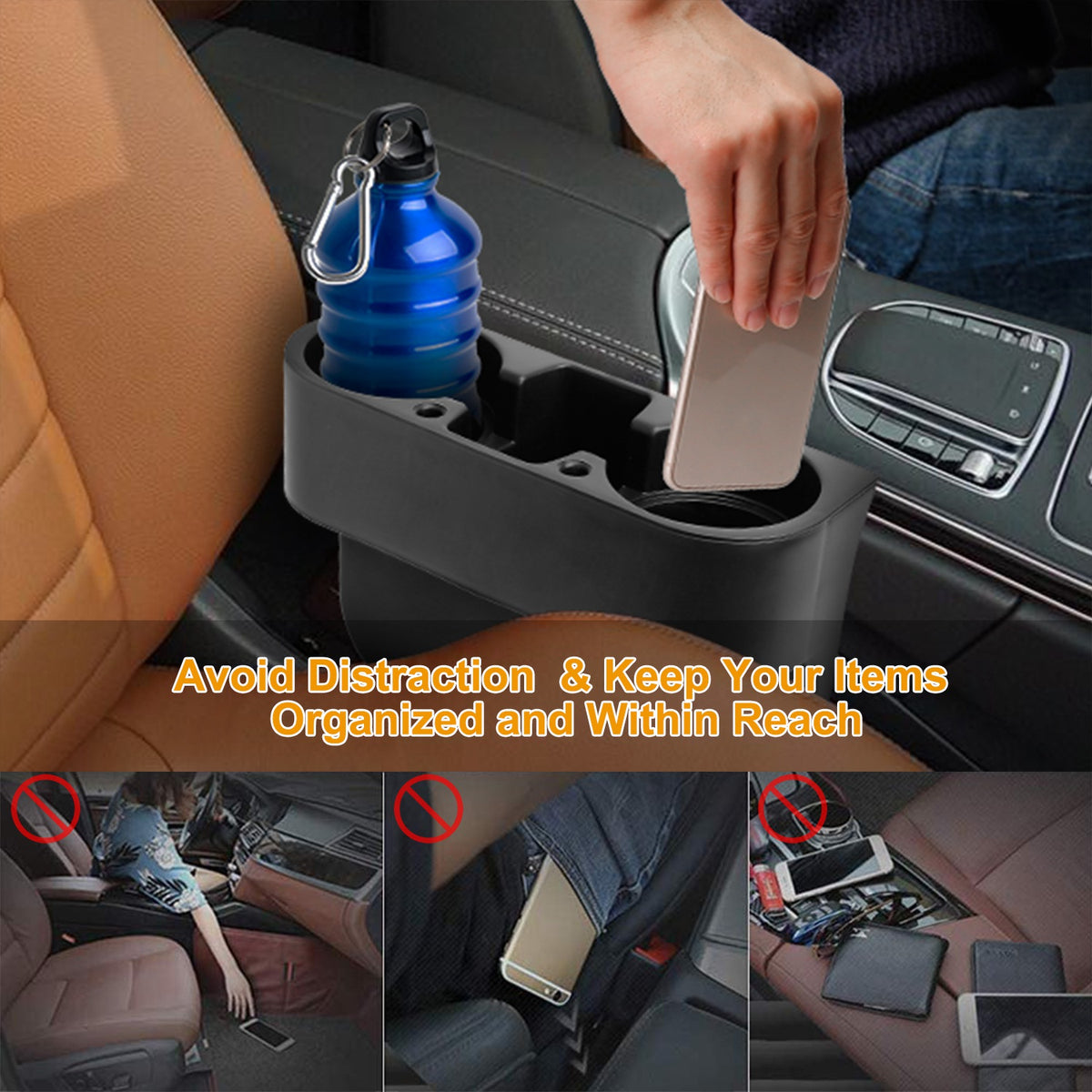 Car Seat Gap Filler Organizer - product photo 3