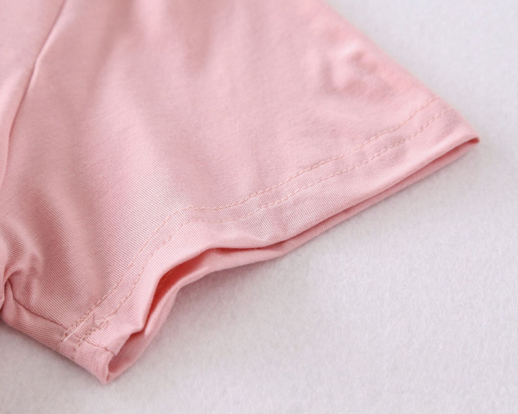 Modal Women's Short-sleeved Pajamas Set with Chest Pad Five-finger Cup Large Size Bra-free Half-sleeved Loose Shorts Home Clothes