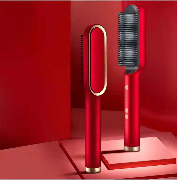 2-in-1 Hair Straightener & Curling Brush - product photo 33
