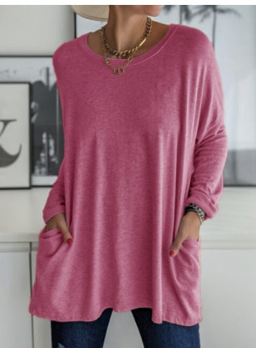 Women's Loose Long-Sleeve Pocket Shirt - product photo 16