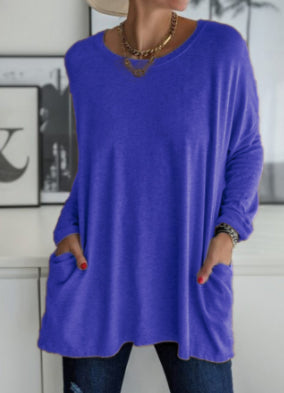 Women's Loose Long-Sleeve Pocket Shirt - product photo 13