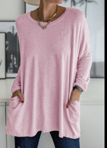 Women's Loose Long-Sleeve Pocket Shirt - product photo 4