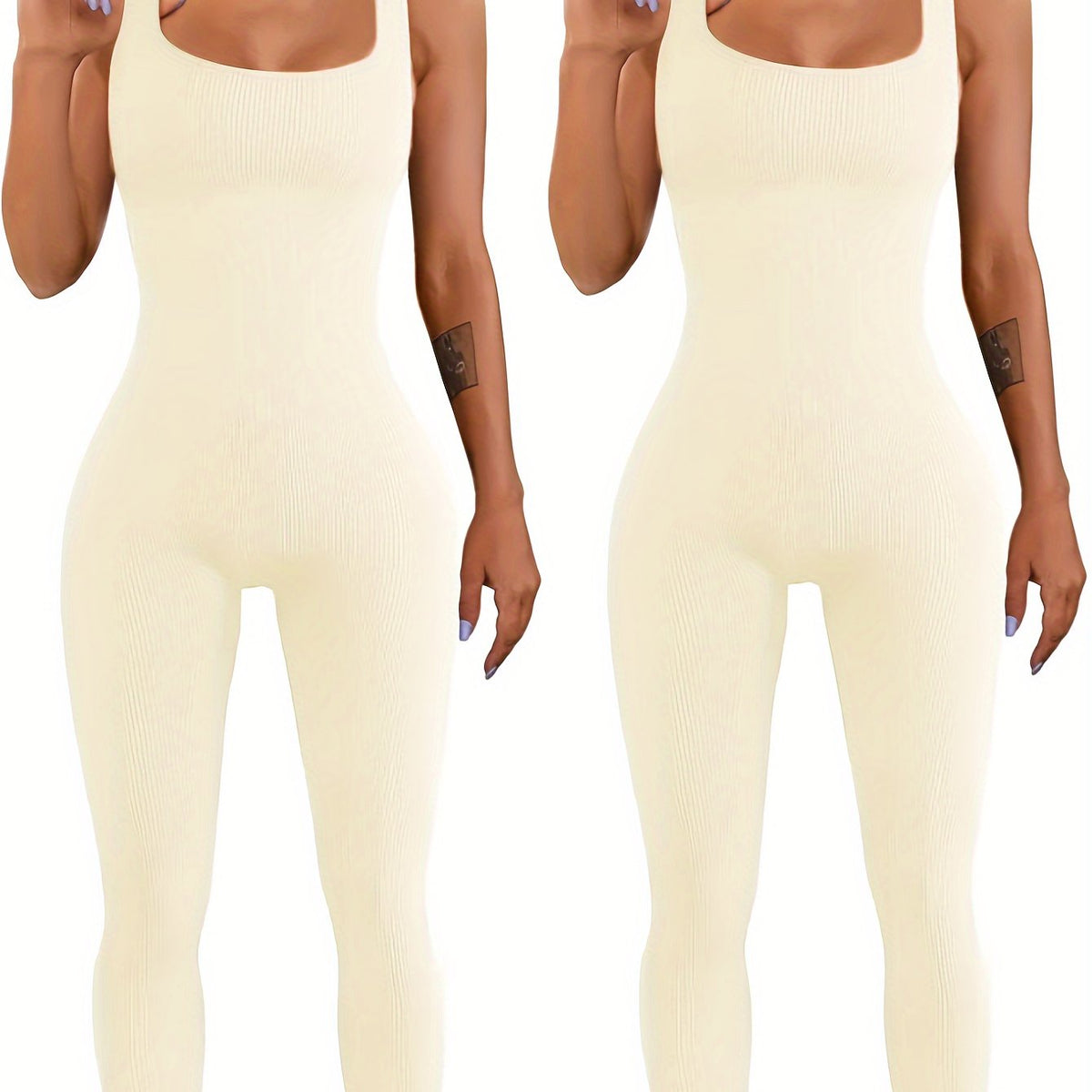 Women's Sleeveless Tank Bodysuit - product photo 6