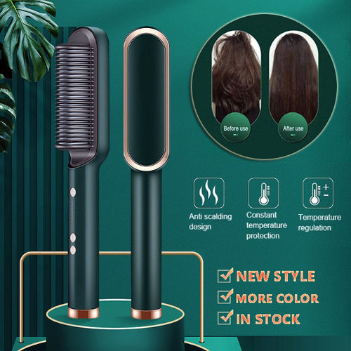 2-in-1 Hair Straightener & Curling Brush - product photo 1