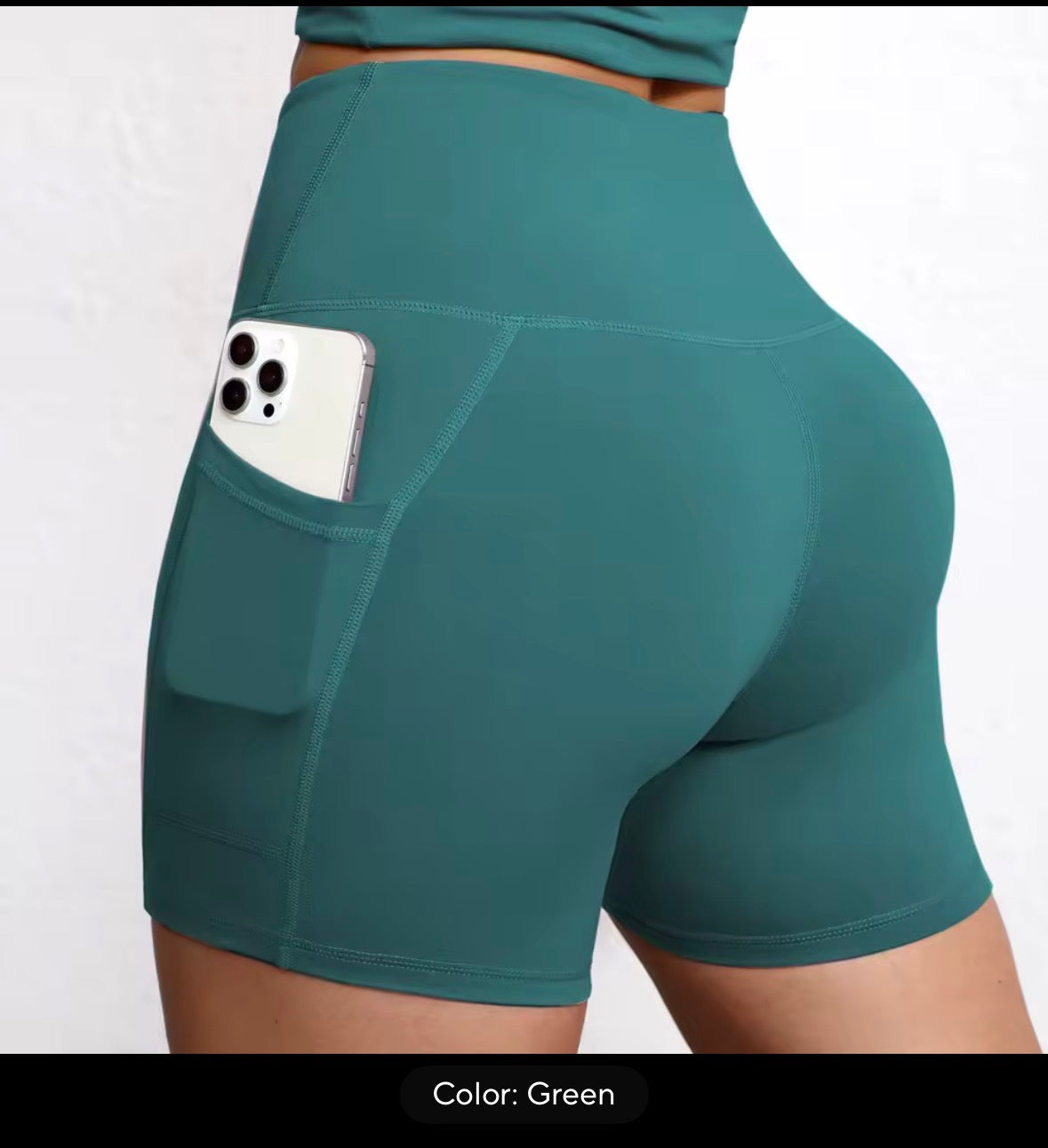 High-Waist Pocket Yoga Shorts - product photo 7