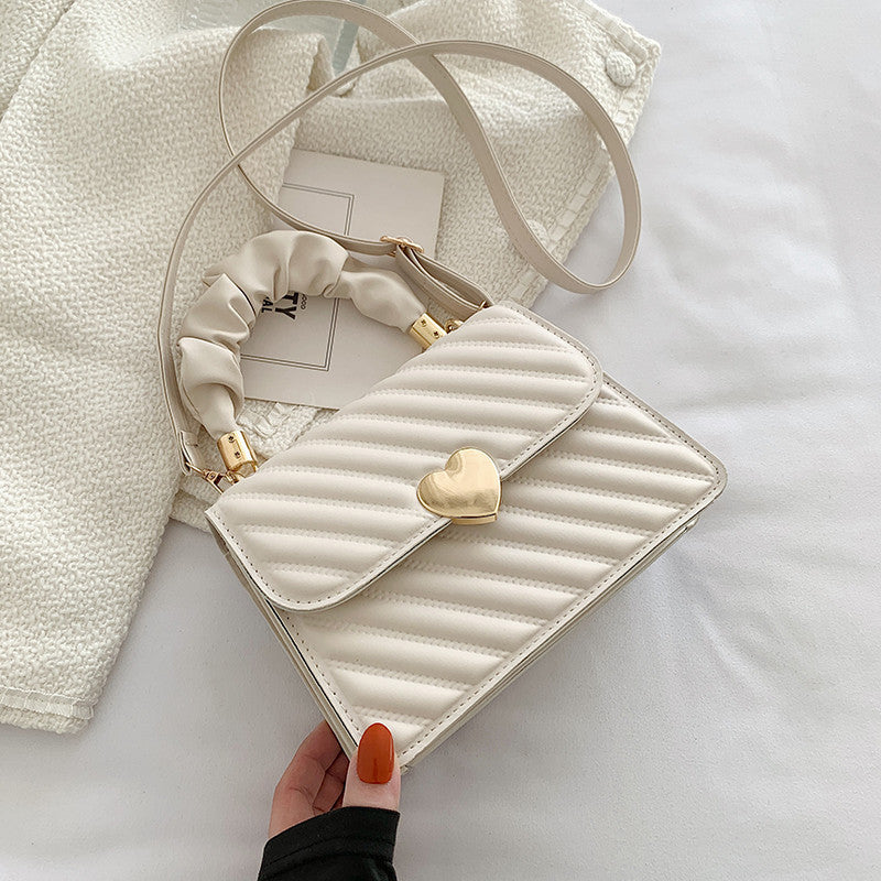 Women's Chain Shoulder Bag with Heart Detail - product photo 12