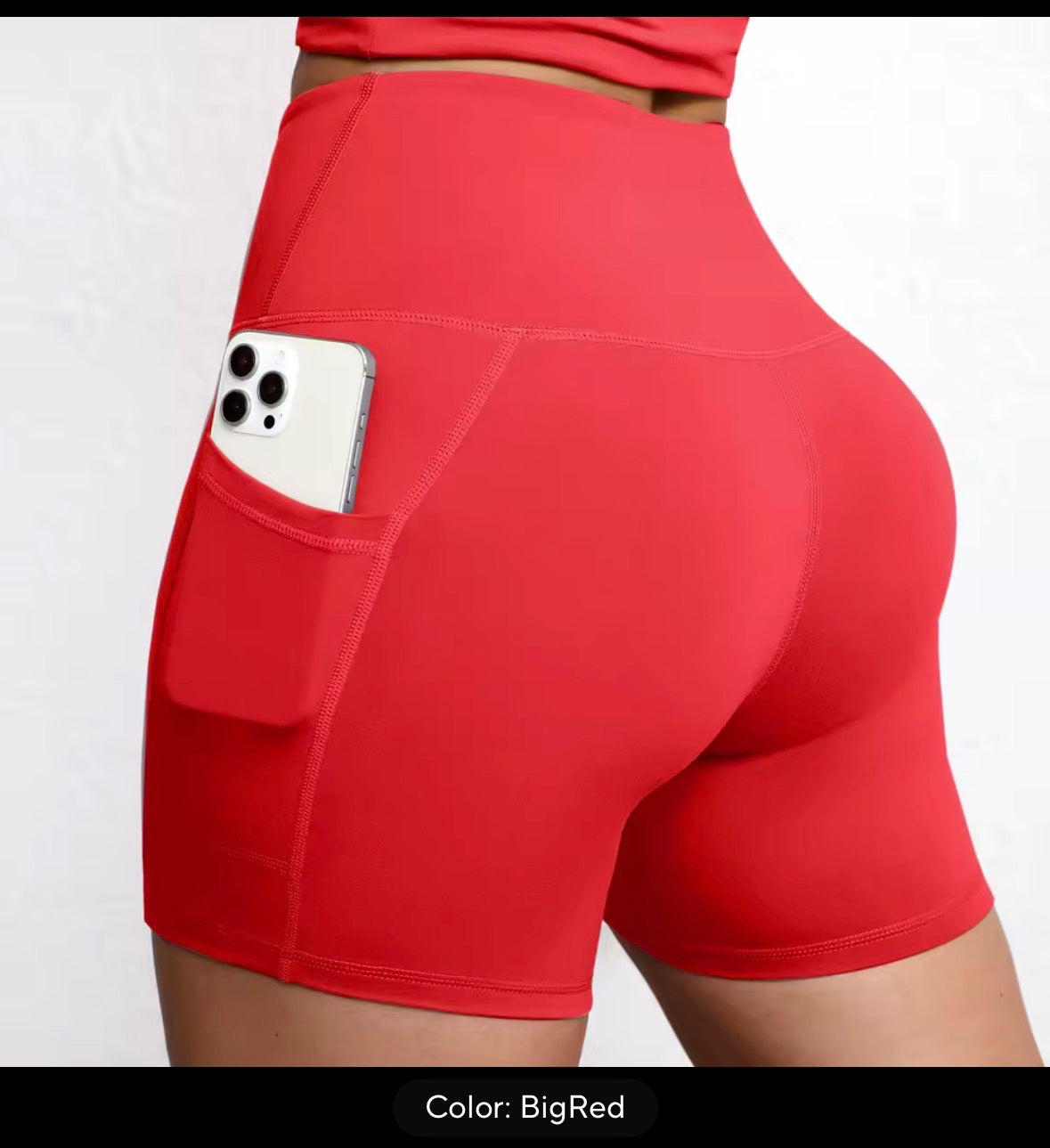 High-Waist Pocket Yoga Shorts - product photo 9
