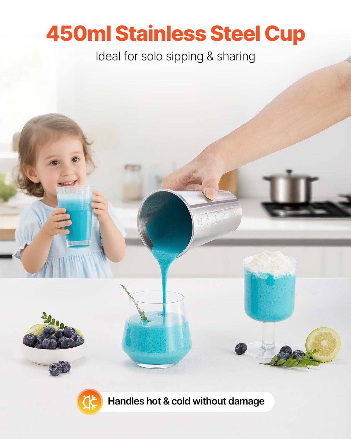 Milkshake Maker with Stainless Steel Cup - product photo 5