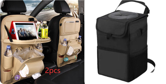 PU Leather Car Seat-Back Organizer with Tray - product photo 20