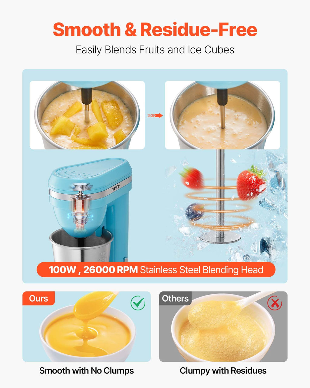 Milkshake Maker with Stainless Steel Cup - product photo 2