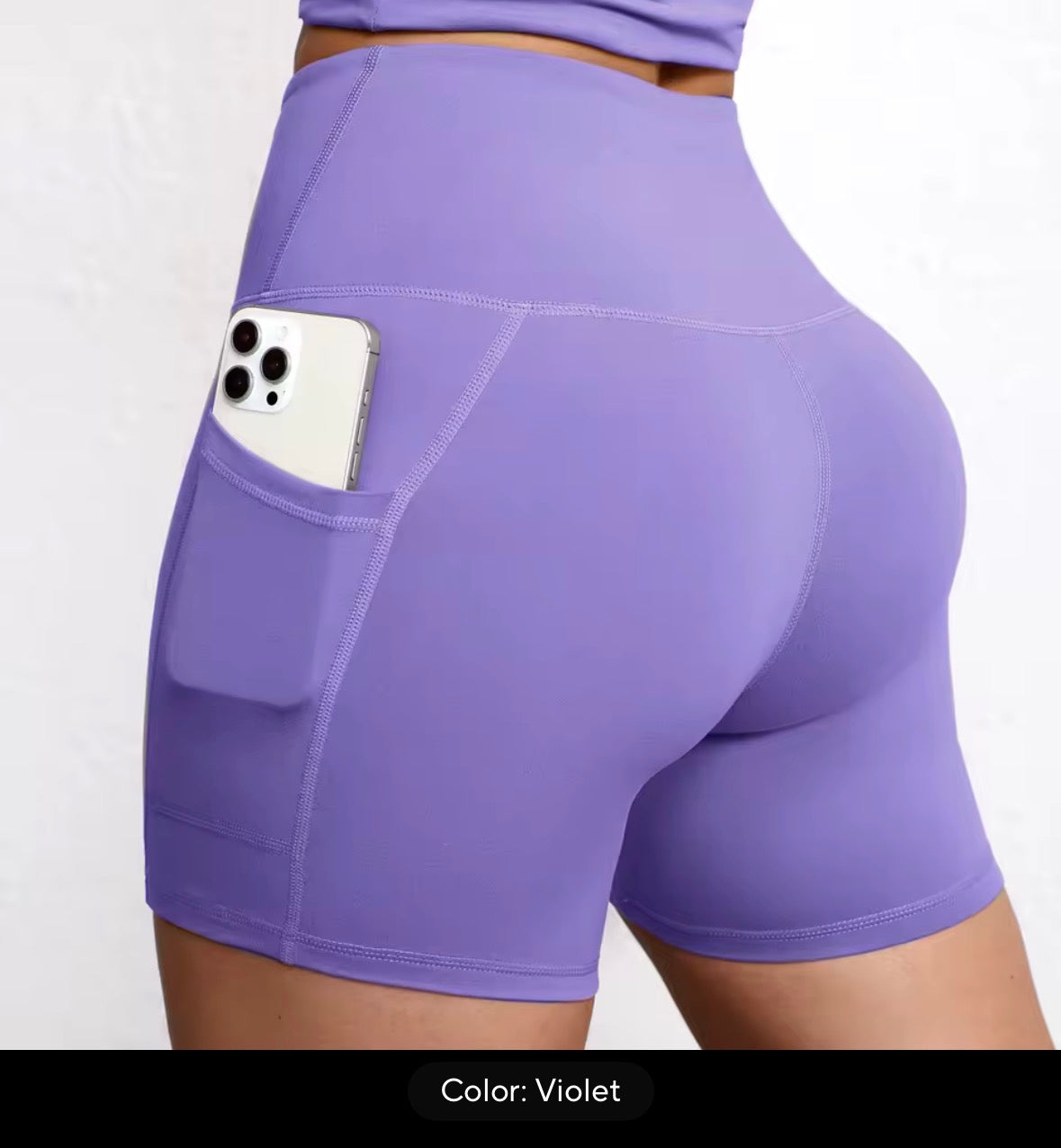 High-Waist Pocket Yoga Shorts - product photo 6