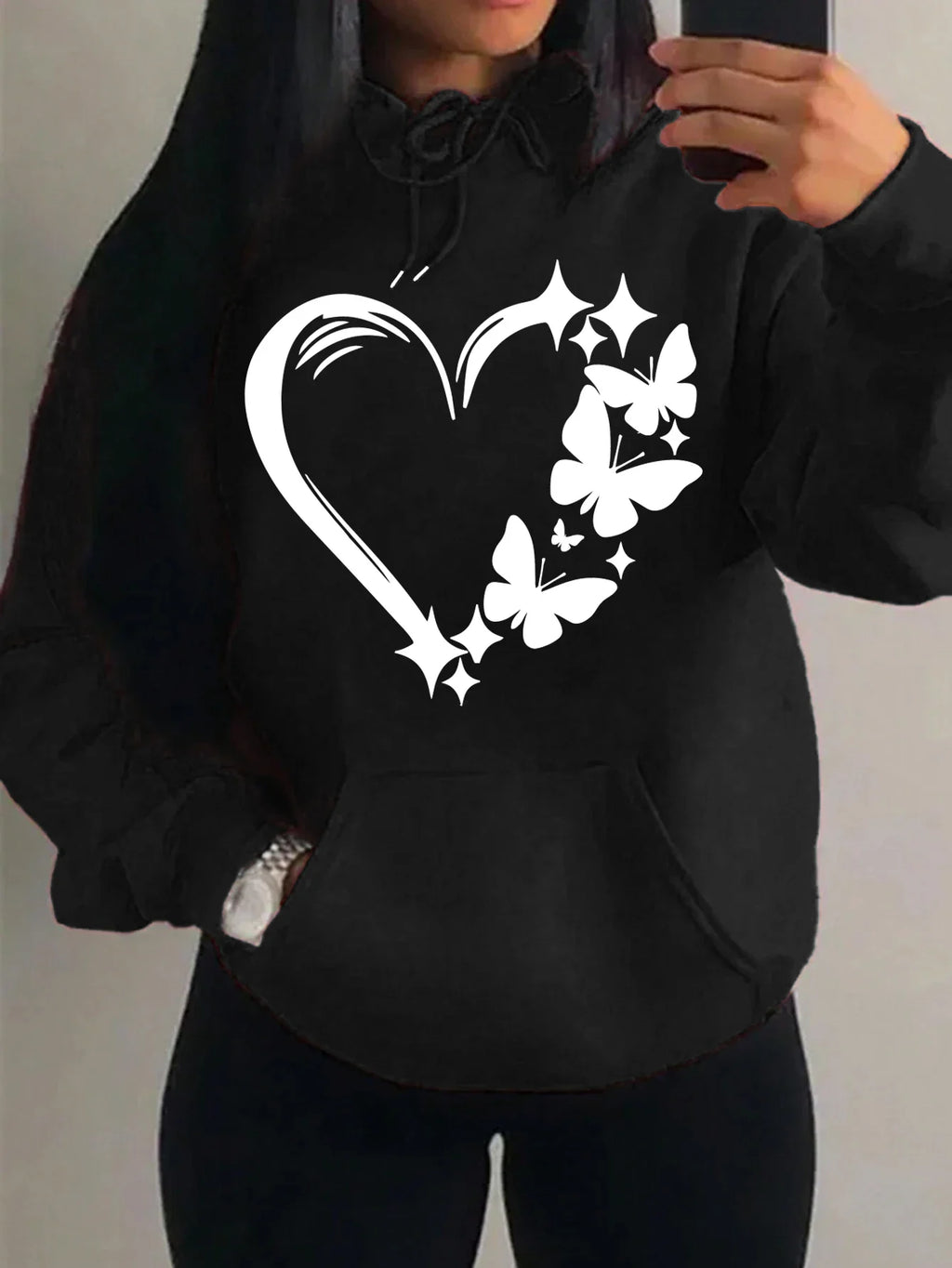 Trendy Butterfly Love Hoodie - product photo 3