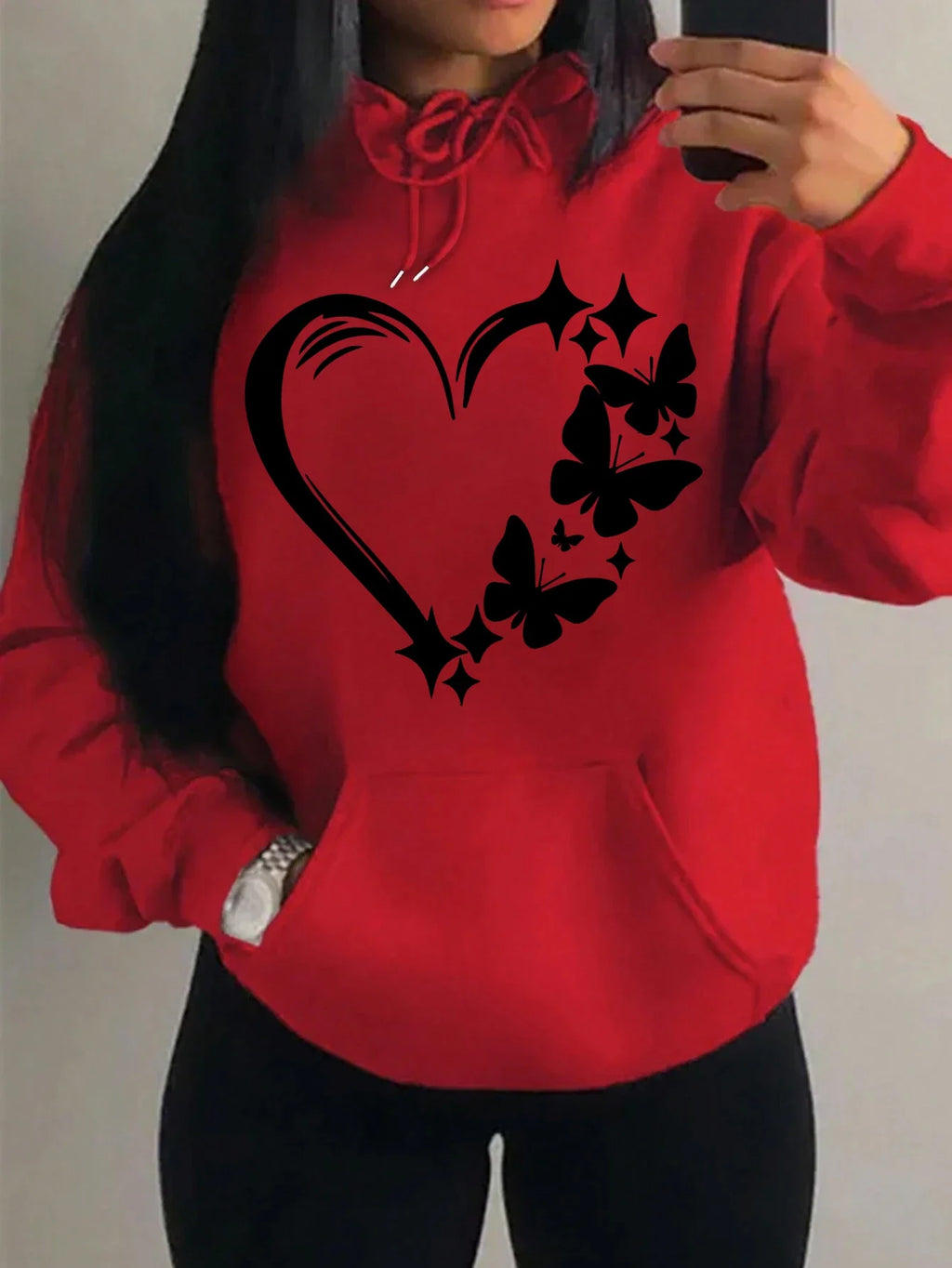 Trendy Butterfly Love Hoodie - product photo 6