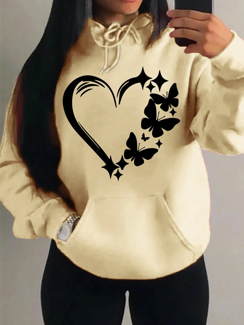 Trendy Butterfly Love Hoodie - product photo 5