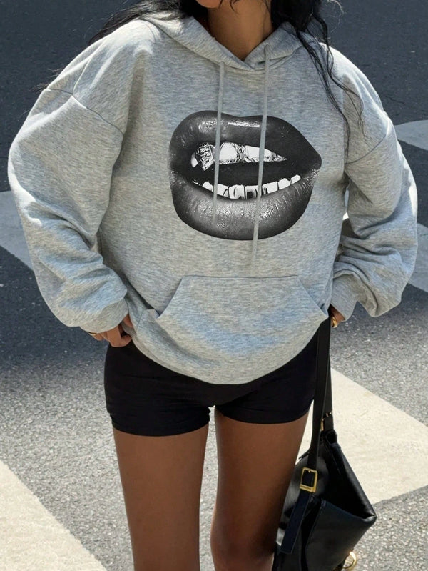 Chic Lip Print Women