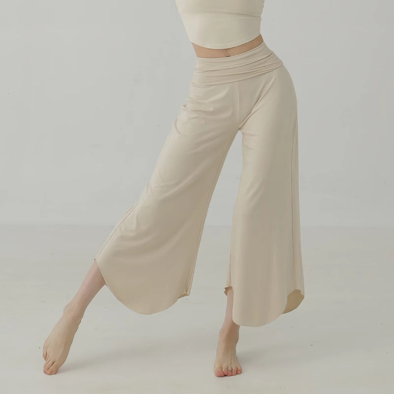 Floating Cloud Pants Yoga High Waist Loose Wide Leg Pants Training Pants Soft Waxy High Elastic Skin Breathable Lightweight Yoga Clothing for Women in Summer