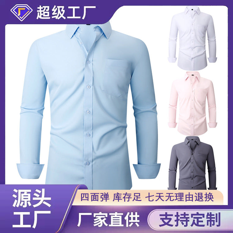 2026 Spring New Amazon Hot-Selling Loose Casual Flannel Long-Sleeve Hooded Plaid Shirt for Men with a High-End Feel