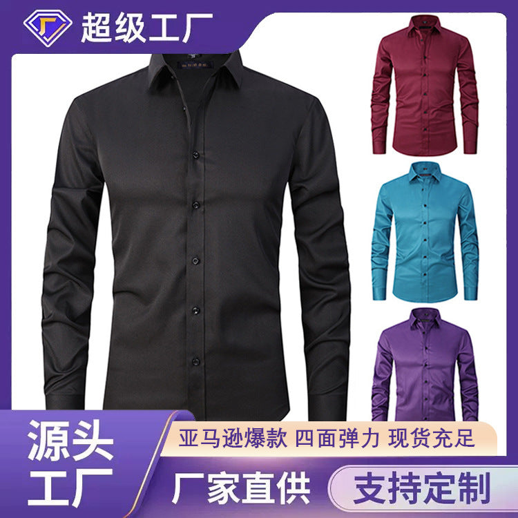 2026 Spring New Amazon Hot-Selling Loose Casual Flannel Long-Sleeve Hooded Plaid Shirt for Men with a High-End Feel
