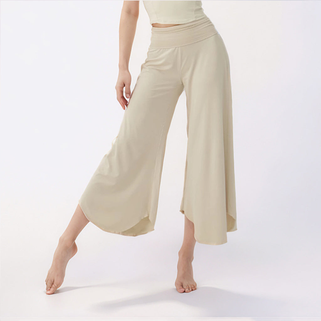 Floating Cloud Pants Yoga High Waist Loose Wide Leg Pants Training Pants Soft Waxy High Elastic Skin Breathable Lightweight Yoga Clothing for Women in Summer
