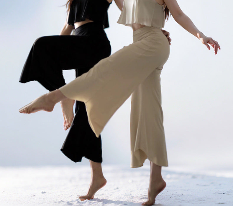 Floating Cloud Pants Yoga High Waist Loose Wide Leg Pants Training Pants Soft Waxy High Elastic Skin Breathable Lightweight Yoga Clothing for Women in Summer