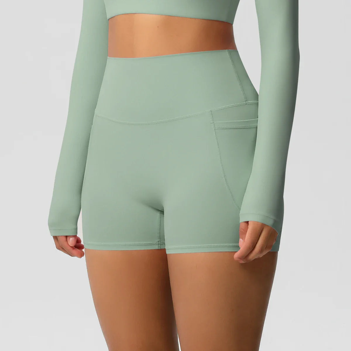 High-Waist Pocket Yoga Shorts
