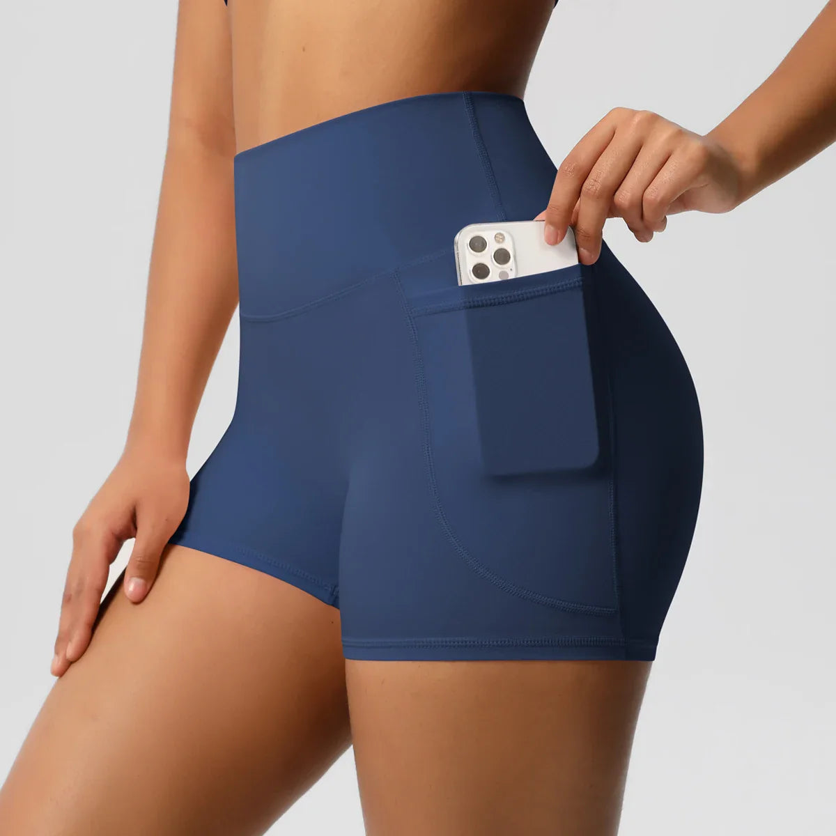 High-Waist Pocket Yoga Shorts