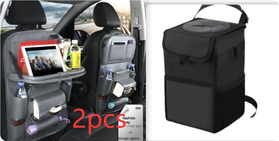 PU Leather Car Seat-Back Organizer with Tray - product photo 21