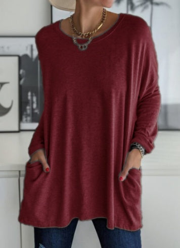 Women's Loose Long-Sleeve Pocket Shirt - product photo 18
