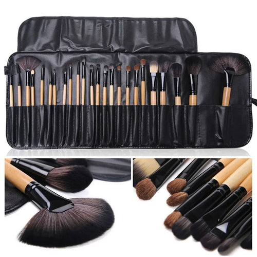 24-Piece Makeup Brush Set with Gift Bag - product photo 1
