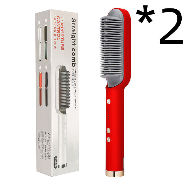 2-in-1 Hair Straightener & Curling Brush - product photo 13