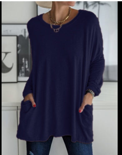 Women's Loose Long-Sleeve Pocket Shirt - product photo 7